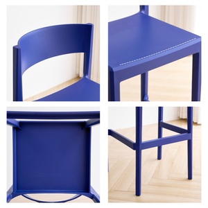 Tabouret de bar haut design moderne et minimaliste en plastique écologique pour café commercial, chaise de réception d'hôtel, banc de réception - Product Image 6