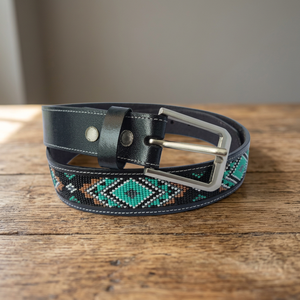 Cinturón Casual de Cuero Vacuno Ecológico con Diseño Personalizado, Estampado Floral, Hebilla Cuadrada de Acero, Accesorio Duradero para Hombre - Product Image 6