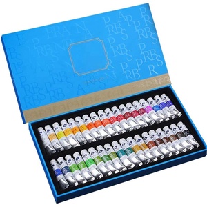 Boîtes suspendues violettes à cinq panneaux, 12 couleurs, Tube en aluminium, Gouache, <span class=keywords><strong>peinture</strong></span>, avec fenêtre en PVC - Product Image 2