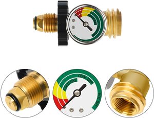 Verbessertes Gas-Hochdruck manometer Propan-Tank manometer mit POL-Anschluss, Grill anschlüsse mit Schläuchen für 5-100lb Propan tank, S. - Product Image 4
