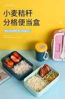 Récipient alimentaire mignon écologique de 1200ml pour filles garçons enfants école Mini Snack Sandwich Boîte à lunch avec tasse