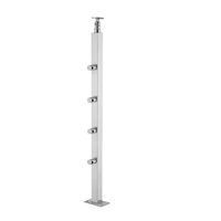 Balustrade en verre de style moderne pour la maison Poteaux en acier inoxydable pour jardin Sous-sol Balcon Piscine Appartements Garde-corps en verre