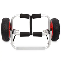 Chariot pliable robuste SOLAR MARINE en PVC pour bateaux, canoës, kayaks de surf et de pêche, capacité 330 lbs