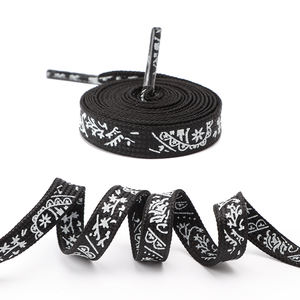 Coolstring tali sepatu datar 8mm wax kustom tali sepatu desain kustom tali sepatu poliester datar mode tali sepatu untuk Sneakers - Product Image 4