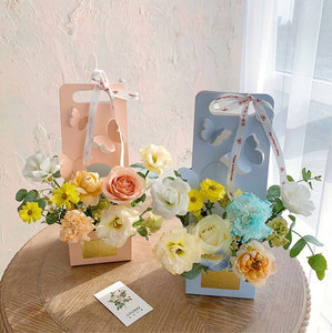 Cajas de Regalo con Forma de Flor y Asa, <span class=keywords><strong>Caja</strong></span> de Regalo Floral 3D con Mariposas <span class=keywords><strong>para</strong></span> Graduación, Cumpleaños, Boda, Día de San Valentín, Decoración <span class=keywords><strong>para</strong></span> Fiestas - Product Image 4
