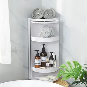 Estante giratorio de plástico para baño, esquinero de almacenamiento - Product Image 2