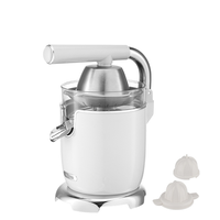 Kleine oranje fruitpers, handmatige sapcentrifuge, witte Europese stekker, sapmachine