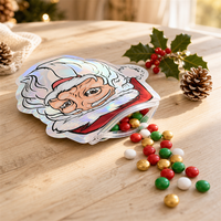 Sachet Doypack en forme de Père Noël, à faible MOQ, résistant à l'humidité, pour l'emballage de bonbons et aliments pour enfants, idéal pour les petites entreprises et les cadeaux.