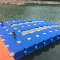 Pont flottant de haute qualité pour bateaux, avec cloison bleue et orange, pour rivière et lac