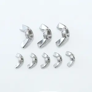 Factory Direct Sales 304 Stainless Steel Wing Nut Hand Tightening Nut High Quality Electricians