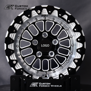 ล้อแม็กซ์แบบ Beadlock 2 ชิ้น ขนาด 17 18 นิ้ว 5x120 5x114.3 สีดำเงา ขอบกัดลายหลายก้าน สำหรับ BMW M3 Mustang - Product Image 2
