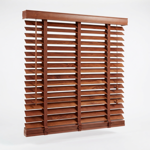 Nuovo Design Tende Veneziane in Legno Senza Fili di Lusso Economiche e Facili da Pulire per Soggiorno, Fornite da Fabbrica Cinese - Product Image 1