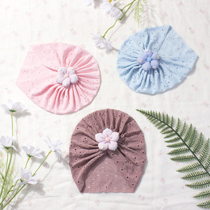 قبعة صيفية رقيقة وقابلة للتنفس للأطفال بنمط زهور جميل، مناسبة للجنسين، قابلة للغسل وصديقة للبيئة - Product Image 4