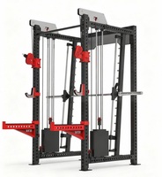 Máquina Smith Comercial Multifuncional con Sistema de Cables para Gimnasio en Casa, Estructura de Entrenamiento Personalizada con Accesorios Opcionales