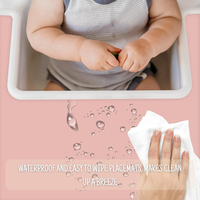 Tapis en silicone pour enfants 100% sans BPA, non toxique, antidérapant, écologique, pour chaise haute, table à manger, avec couleurs personnalisables