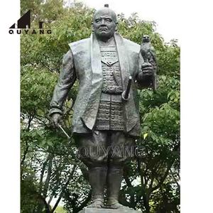 Quyang ngoài trời Vườn kim loại Thủ công mỹ nghệ tùy chỉnh cuộc sống Kích thước đồng Nhật Bản Samurai điêu khắc - Product Image 3