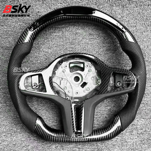 Volante de Cuero Negro Básico para BMWs, Compatible con 320 <span class=keywords><strong>525</strong></span> F10 F20 F30 F31 F32 F33 F15 F18 F25 F07 F01 F02 F80 F82 M3 M4 M5 - Product Image 1