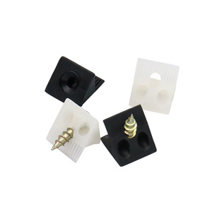Support d'angle en plastique Disiwei, plaque arrière noire et blanche avec vis autotaraudeuses pour meubles, armoires et placards - Product Image 4
