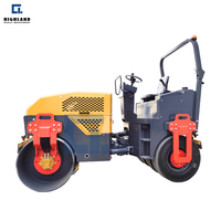 Rouleau compresseur vibrant HIR-JST1200, rouleau compresseur routier autoporté, compacteur d'asphalte à double tambour, à vendre