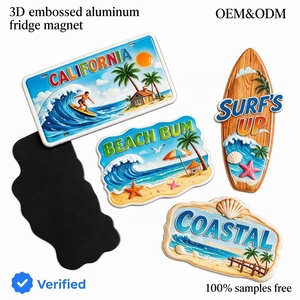 Imán de Refrigerador 3D en Relieve de Aluminio con Diseño de California, 2x3 Pulgadas, Duradero y Personalizable, Recuerdo Costero de Surf para Cocina, Bar y <span class=keywords><strong>Hogar</strong></span> - Product Image 1