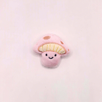 Porte-clés en peluche champignon mignon de dessin animé en gros, pendentifs décoratifs, accessoires pour écharpes et chapeaux, porte-clés en peluche champignon exquis