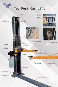CE-geprüfte 4000KG 4T 2-Säulen-Hebebühne mit manueller Entriegelung, Autohebebühne, Kfz-Heber, Fahrzeug-Hebebühne, Ausrüstung für die Automobilwartung - Product Image 2