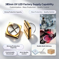 Lentille UVA 385nm 6565 10W, angle de 60/90/120 degrés, substrat en céramique, diode UV LED, équipement médical utile et impression 3D