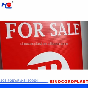 Forma personalizada PP tablero de señal de plástico corrugado impresión <span class=keywords><strong>Coroplast</strong></span> Yard signos 18x24 H estacas publicidad al aire libre - Product Image 4