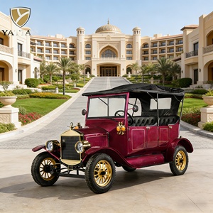 5人乗り純手作りヴィンテージ電動観光車 CE認証済み レトロ観光車 リゾート＆文化遺産向け、工場直販 - Product Image 6