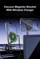 Support de téléphone portable magnétique N5 à rotation multi-angle 360° avec ventouse pour tableau de bord et chargeur sans fil