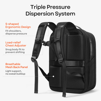 Sac à dos de voyage extensible de grande capacité approuvé pour les vols, sac pour ordinateur portable de voyage d'affaires avec compartiment pour accessoires numériques