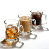 Mug en verre vintage personnalisé, anti-fuite, écologique, 250 ml, avec poignée, pour café, thé, latte, cappuccino, utilisation en soirée