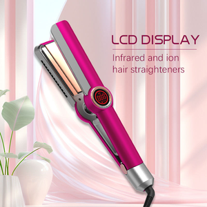 Lisseur électrique professionnel pour <span class=keywords><strong>cheveux</strong></span>, <span class=keywords><strong>brosse</strong></span> en céramique avec ion négatif, sèche-<span class=keywords><strong>cheveux</strong></span>, outil de coiffage à double usage, humide et sec - Product Image 4