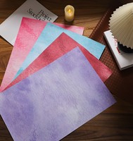 Kertas Seni Berpola Bunga Tekstur dan Lipatan Berkualitas Tinggi, Berwarna Tinta, Buatan Tangan, untuk Kemasan DIY
