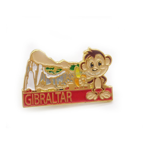 Llaveros personalizados de esmalte <span class=keywords><strong>Macaca</strong></span> Sylvanus Monkey llaveros de aleación de Zinc de Metal a granel dibujos animados Gibraltar regalos de recuerdo para turistas - Product Image 5