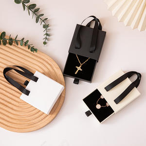 批发纸滑盒便携式手柄项链吊坠耳环珠宝抽屉盒海绵 - Product Image 3