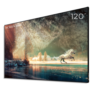 Laser <span class=keywords><strong>TV</strong></span> màn hình máy chiếu 120 inch môi trường xung quanh ánh sáng từ chối alr màn hình chiếu cho siêu ngắn ném, cố định khung màn hình - Product Image 1