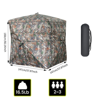 Tente de chasse camouflage pop-up 270 degrés pour 2/3/4 personnes avec sac de transport