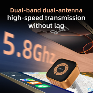 4-in-1 5.8GHz WiFi High Speed AirPlay Miracast Screen Mirroring Wireless Android Auto <b>Adapter</b> Wireless <b>CarPlay</b> Dongle - Product Image 4