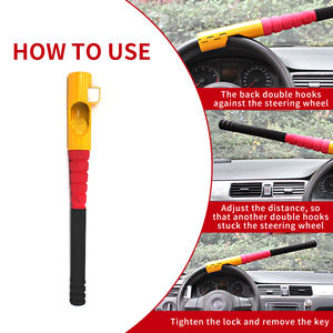 Serrure de <span class=keywords><strong>volant</strong></span> en alliage robuste avec noyau en laiton-Serrure de voiture antivol universelle pour SUV/camion/fourgonnette-Pas d'<span class=keywords><strong>alarme</strong></span> - Product Image 6