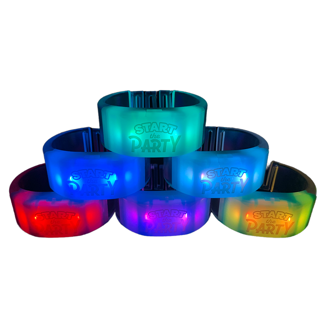 New Custom logo LED Plastic Wristband DMX Remote Control Led Bracelet for Events Large Concerts