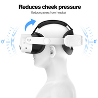 Bantal nyaman yang ditingkatkan mengurangi stres dari Headset tali elit distribusi berat untuk Meta Quest 3S