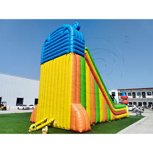 Château gonflable commercial à sensations fortes, aire de jeux pour enfants, toboggan gonflable géant à double piste en forme de dessin animé, à vendre - Product Image 2