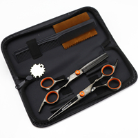 Ensemble de ciseaux légers à prix réduit LG 01 6,0 pouces, ensemble professionnel de ciseaux de coiffure, kit de coupe de cheveux pour barbier HSS-063