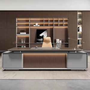 CEO sang trọng Thiết kế Hiện Đại Văn phòng điều hành Bàn Ông Chủ bàn hiện đại Thiết kế bằng gỗ Bàn văn phòng - Product Image 4