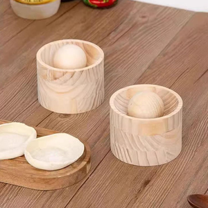 Rouleau à pâtisserie rond en bois gravé, écologique, pour raviolis et nouilles, ustensile de cuisine du Nouvel An - Product Image 4