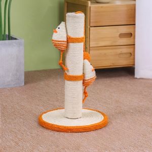 Fabriek Groothandel Wit Interactief Speelgoed Sisal Lint Hoge Kwaliteit Kat Boom Paal Krabber Met Kat Muis Speelgoed - Product Image 3