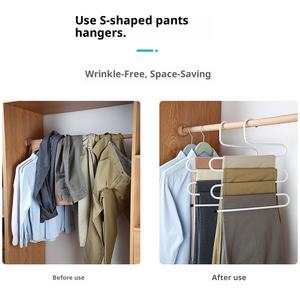 Porte-pantalons en gros à cinq niveaux, cintre multifonctionnel, rangement multi-niveaux pour la maison - Product Image 2