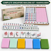Zunbao Singapur-Version Melamin-Mahjong-Set mit 40-mm-Steinen und PVC-Farbbox-Verpackung, anpassbar
