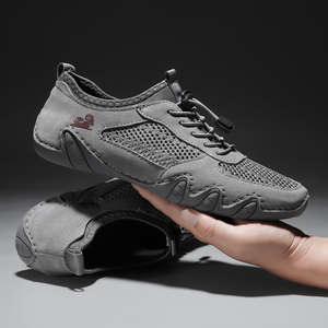 Chaussures <span class=keywords><strong>de</strong></span> sport décontractées pour hommes, chaussures pour hommes en maille <span class=keywords><strong>de</strong></span> cuir cousues <span class=keywords><strong>de</strong></span> grande taille - Product Image 3
